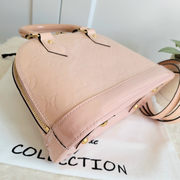 💕STUNNING LOUIS VUITTON Vernis Flowers Alma BB Rose Ballerine - Picture 13 of 16